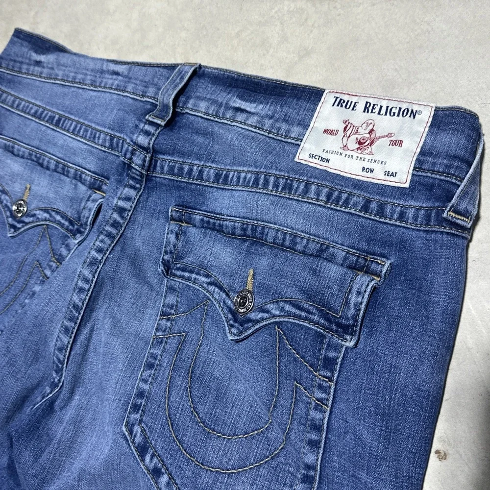 True Religion Rocco Relaxed Skinny Jeans Men's Size 40x35 Medium Light Wash Blue